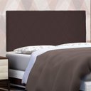 Ver imagem 4 de Cabeceira Painel Casal 1,40m Esmeralda Suede Marrom Café