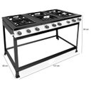 Ver imagem 2 de Fogão Semi-industrial Clarice Imperador Gás 6 Bocas sem Forno Prt/bco