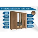 Ver imagem 3 de Guarda Roupa +Cômoda 2 Peças QC353 Jatobá - Santos Andirá