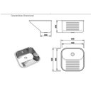 Ver imagem 2 de Tanque monobloco 30L aço INOX 304 Polido CT-40 Luxo MEKAL 400x400x220mm