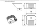 Ver imagem 2 de Tanque monobloco 30L aço INOX 304 Polido CT-40 Luxo MEKAL 400x400x220mm