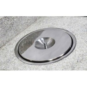 Lixeira Pia Cozinha Embutir No Granito em Inox 3Lt 15x25cm