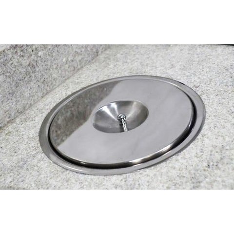 Lixeira Pia Cozinha Embutir No Granito em Inox 3Lt 15x25cm