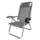 Ver imagem 4 de Cadeira de Praia Alum Up Line Cinza Zaka 120kg 5 Posições