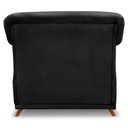 Ver imagem 4 de Kit 2 Poltronas Veludo Preto Pés Castanho