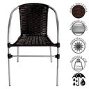 Ver imagem 4 de Conjunto Pool Mesa e 4 Cadeiras Alumínio Fibra Sintética Anti-UV Marrom Acesse Móveis