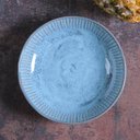 Ver imagem 6 de Kit 12 Pratos Fundos 830ml Cerâmica Azul Linhas Breeze 22,5cm Mesa Jantar Porto Brasil