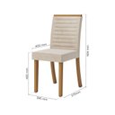 Ver imagem 4 de Conjunto Sala de Jantar Mesa Dora 160cm Tampo MDF e Vidro Canto Reto 6 Cadeiras Tainá
