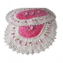 Ver imagem 5 de Tapete de Luxo Crochê Artesanal Branco com Flor