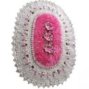 Ver imagem 1 de Tapete de Luxo Crochê Artesanal Branco com Flor