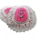 Ver imagem 3 de Tapete de Luxo Crochê Artesanal Branco com Flor