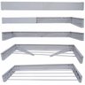 Varal Magico 6 varetas Aluminio 1,04m - Dobravel Branco - 1