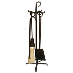 Kit Lareira Tela 60x40 Grelha e Acessorio Argola Pequeno Ferro - 4