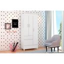 Ver imagem 7 de Guarda Roupa Solteiro 3 Portas e 2 Gavetas Wind Branco/Rosa - Demóbile