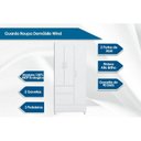 Ver imagem 2 de Guarda Roupa Solteiro 3 Portas e 2 Gavetas Wind Branco/Rosa - Demóbile