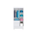 Ver imagem 4 de Guarda Roupa Solteiro 3 Portas e 2 Gavetas Wind Branco/Rosa - Demóbile