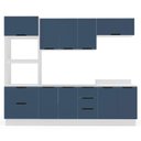 Ver imagem 4 de Armário de Cozinha Modulada Completa 5 Peças 270cm sem Tampo 250061 Meena Politorno Móveis