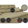 Sofá Cairo 2.92M Retrátil e Reclinável com Molas No Assento e 4 Almofadas Tecido Suede - 3