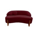 Ver imagem 3 de Namoradeira Sofá Feijão Moscou 150cm Orgânica Suede Marsala
