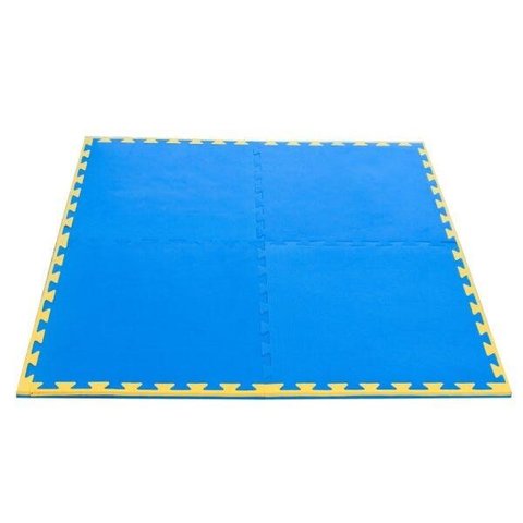 Kit Home Tatame Profissional com 4 Plcas+ 20mm Azul/Amarelo