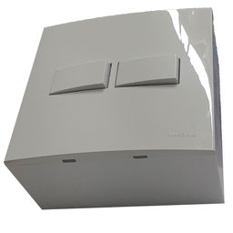 Caixa 4x4 Versatil Sobrepor Branco - 4x4" 2 Interruptor Simples - 1