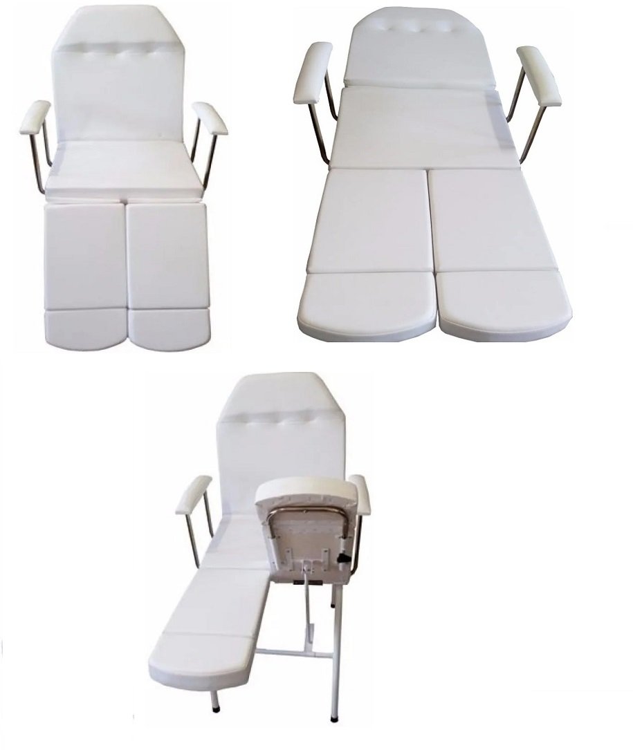 Kit Cadeira de Podologia Branco Carrinho Exaustor com Tripé Mocho e Brinde Fiscomed Kit para Podolog - 2
