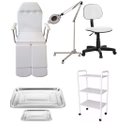 Ver imagem 1 de Kit Cadeira de Podologia Branco Carrinho Exaustor com Tripé Mocho e Brinde Fiscomed Kit para Podolog