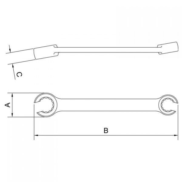 Chave Poligonal Aberta 14x17mm Tramontina PRO - 2