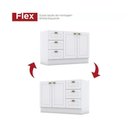 Ver mais imagens de Kit de Cozinha Modulada 4 Peças Americana (1 Aéreo. 2 Balcões, 1 Complemento) Branco - Henn