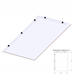 Prancheta Desenho Técnico Arquitetura Engenharia Branco A1 - 1