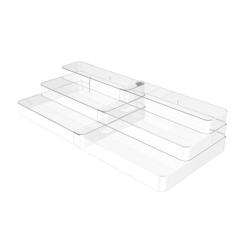 Organizador Multinível Extensível Clear ou 25 X 29-54 X 10,3 Cm Cor:natural