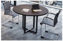 Ver imagem 1 de Mesa Reunião Redonda 1,20 Web25 - Pé Quadro - Marsala/Preto