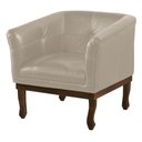 Ver imagem 1 de Poltrona Decorativa Noah Couro Bege 66 Fosco