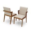 Ver imagem 1 de Kit com 2 Poltronas Liana com Braço - 2241 Mmj-as As-castanho Claro As-421