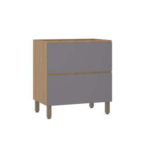 Balcão de Cozinha 80cm 1 Porta e 1 Gaveta sem Tampo Slim Luciane Móveis