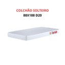 Ver imagem 1 de Colchão Solteiro 88x188 Espuma D20 Branco para Crianças e Adolescentes Cama Infantil Macia