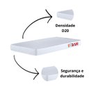 Ver imagem 3 de Colchão Solteiro 88x188 Espuma D20 Branco para Crianças e Adolescentes Cama Infantil Macia