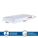 Ver imagem 2 de Colchão Solteiro 88x188 Espuma D20 Branco para Crianças e Adolescentes Cama Infantil Macia