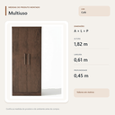 Ver imagem 4 de Armário Multiuso 2 Portas com Prateleiras Café Formimóveis