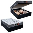 Ver imagem 1 de Cama Box Baú Casal + Colchão Ortopédico Resistente Pró D28 Prime Colchões 138x188x60 Preto