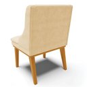 Ver imagem 7 de Kit 10 Cadeiras Estofadas para Sala de Jantar Base Fixa de Madeira Castanho Lia Suede Bege - Ibiza