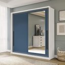 Ver imagem 1 de Guarda Roupa 180,1cm 2 Portas de Correr com Espelho 240853 Valência Politorno Móveis