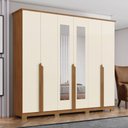 Ver imagem 1 de Guarda-roupa Casal Andréas 6 Portas 6 Gavetas Nature/off White - Henn