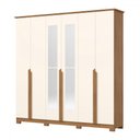 Ver imagem 2 de Guarda-roupa Casal Andréas 6 Portas 6 Gavetas Nature/off White - Henn