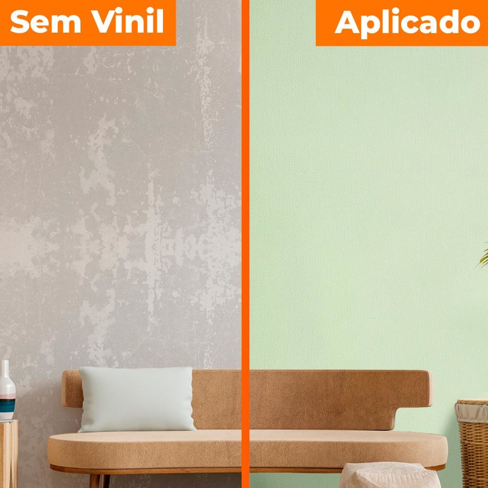Papel de Parede Adesivo Lavavel Texturizado Linho Verde Claro 500x60cm - 4