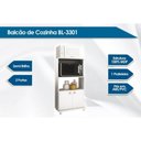 Ver imagem 5 de Balcão Lavanderia Multiuso Bl-3301 C- 2 Portas e 2 Nichos 60cm Branco - Tecno Mobili