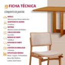 Ver imagem 7 de Mesa 120cm Laminado Barril com 4 Cadeiras Moderna Mobília Brisa Imbuia Naturale