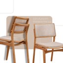 Ver imagem 2 de Mesa 120cm Laminado Barril com 4 Cadeiras Moderna Mobília Brisa Imbuia Naturale