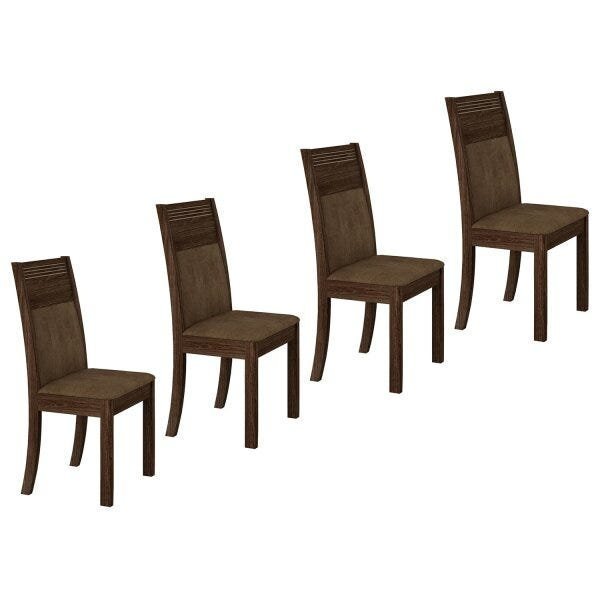 Conjunto Sala de Jantar Mesa 4 Cadeiras Ravena Plus Cel Móveis - 3