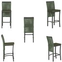 Ver imagem 3 de Mesa Bistro e 4 Banquetas Roma Preta Corda Náutica 13 Trama Original